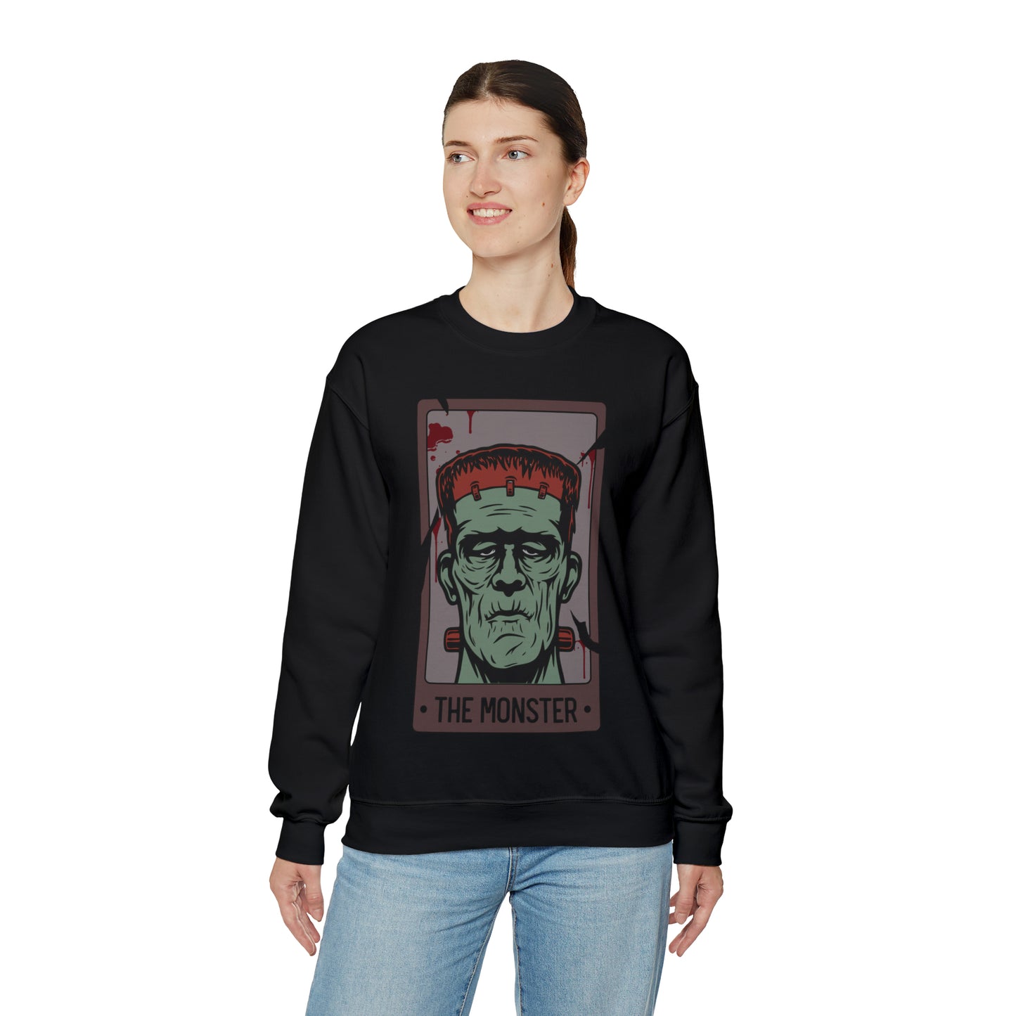 The Monster Tarot Card Unisex Heavy Blend™ Crewneck Sweatshirt