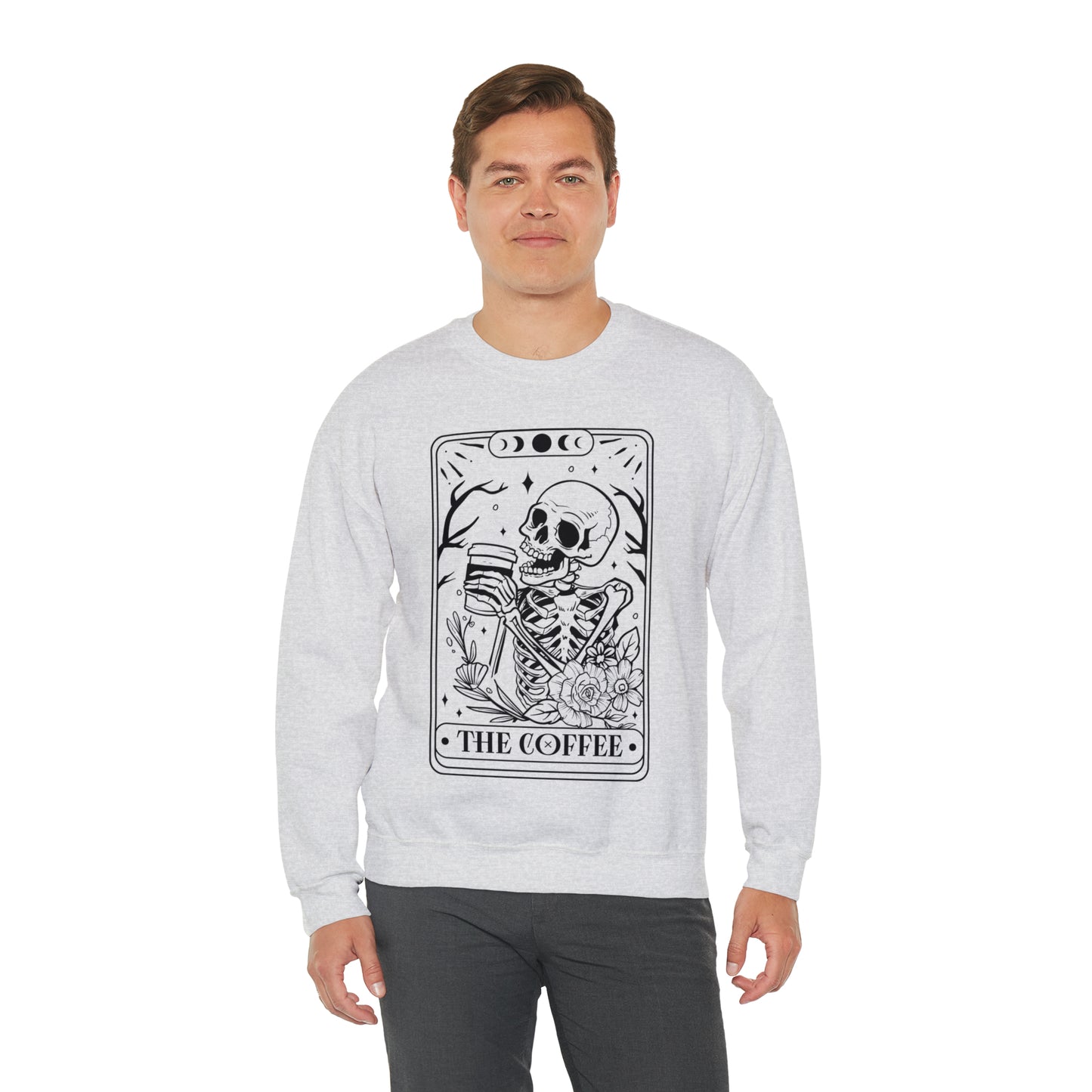 The Coffee Tarot Card Unisex Heavy Blend™ Crewneck Sweatshirt