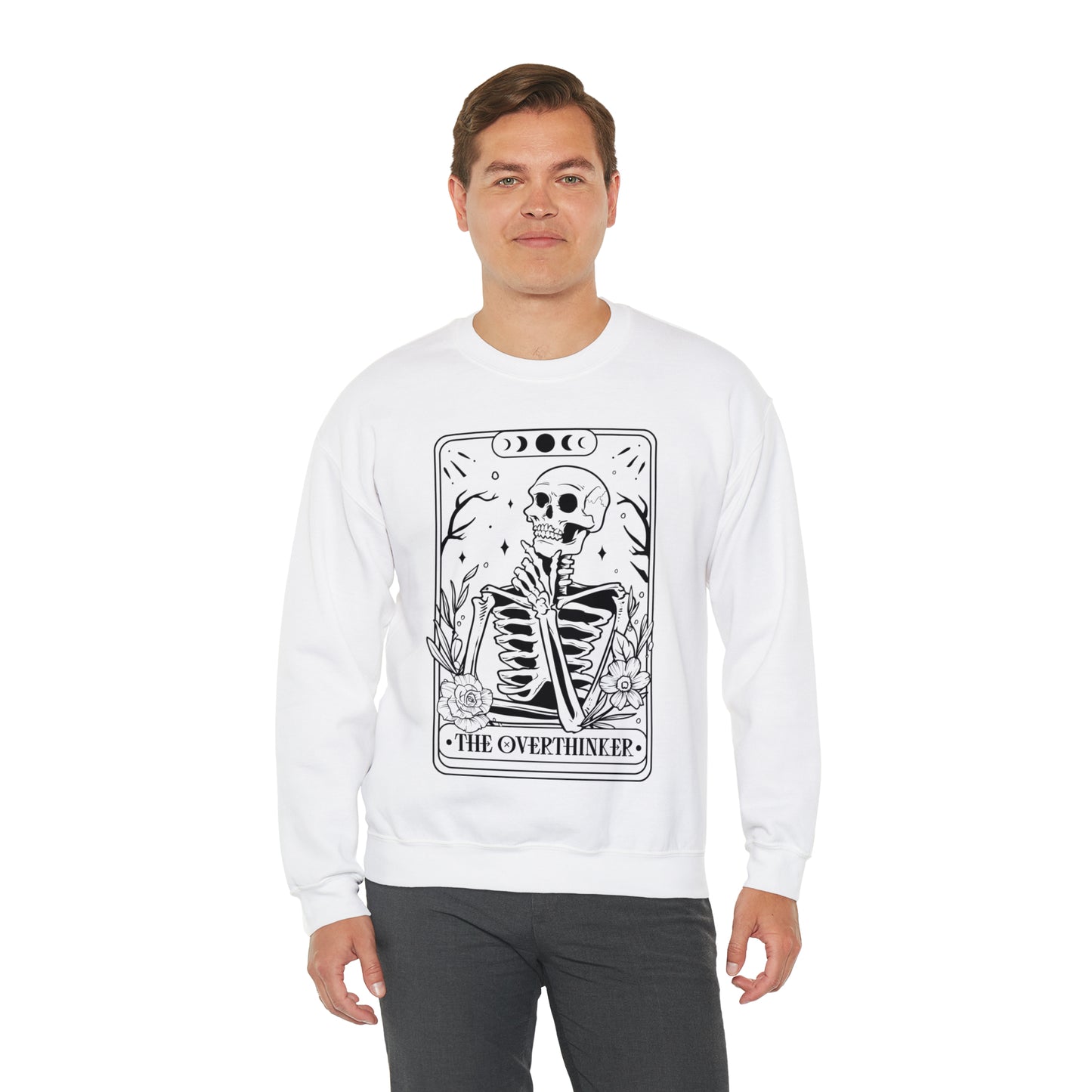 The Overthinker Tarot Card Unisex Heavy Blend™ Crewneck Sweatshirt