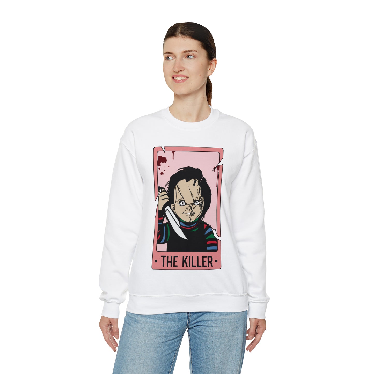 The Killer Tarot Card Unisex Heavy Blend™ Crewneck Sweatshirt