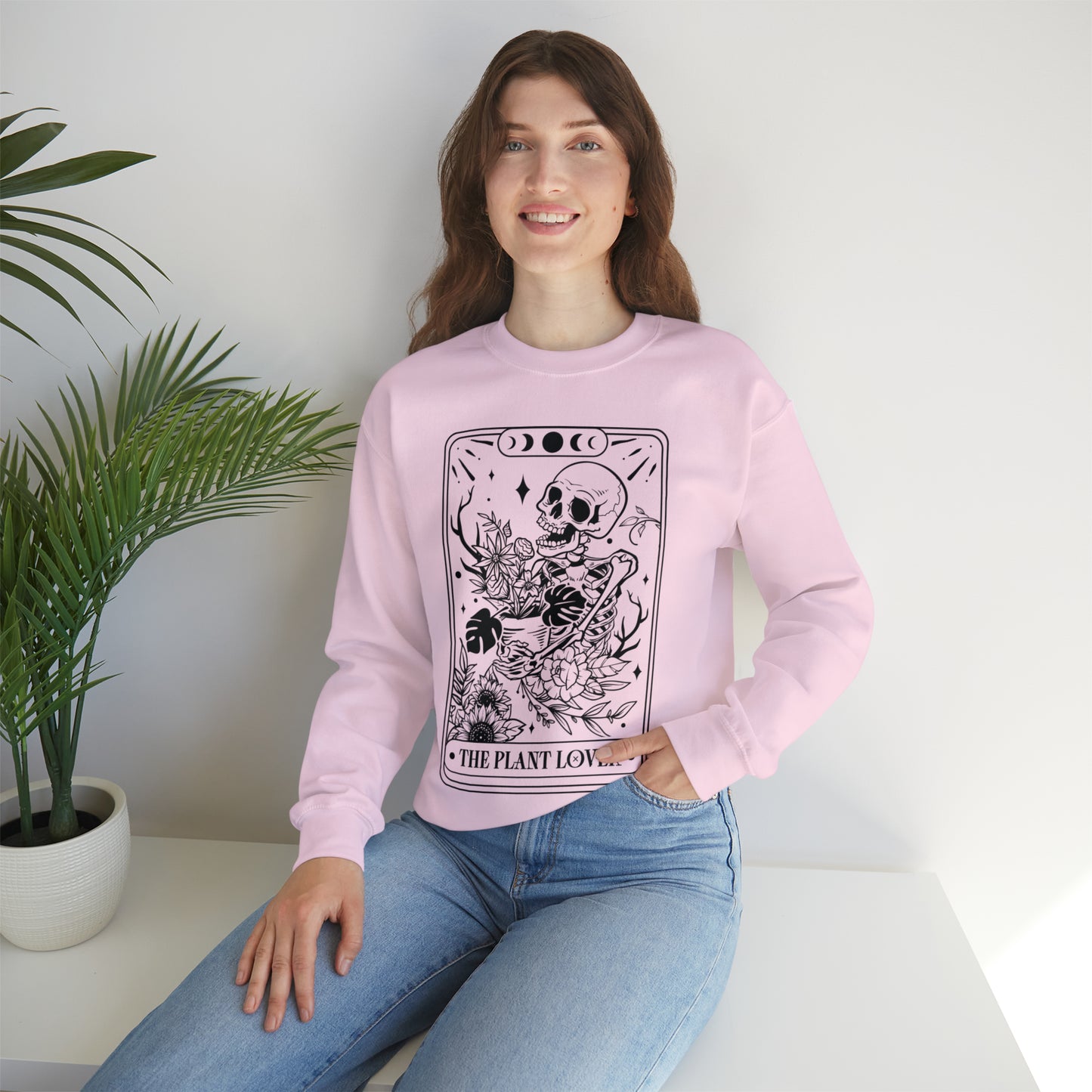 The Plant Lover Tarot Card Unisex Heavy Blend™ Crewneck Sweatshirt