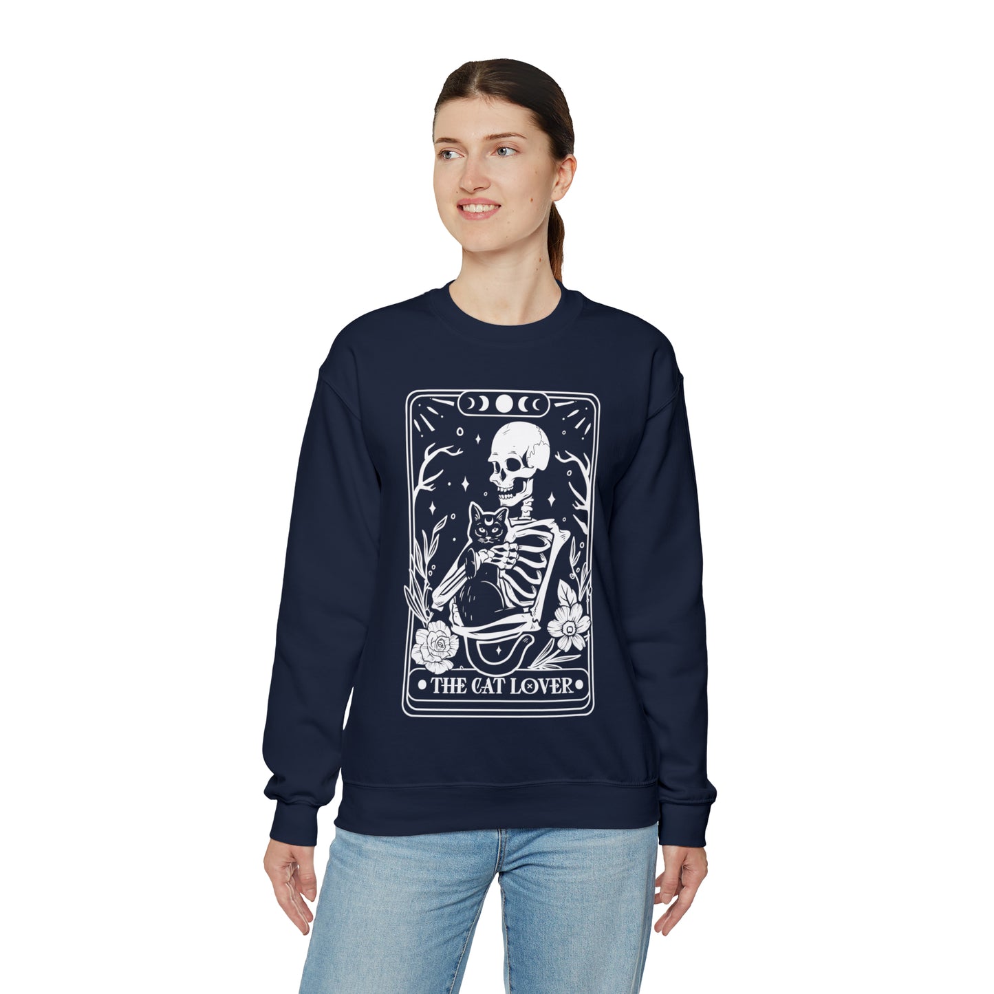 The Cat Lover Tarot Card Unisex Heavy Blend™ Crewneck Sweatshirt