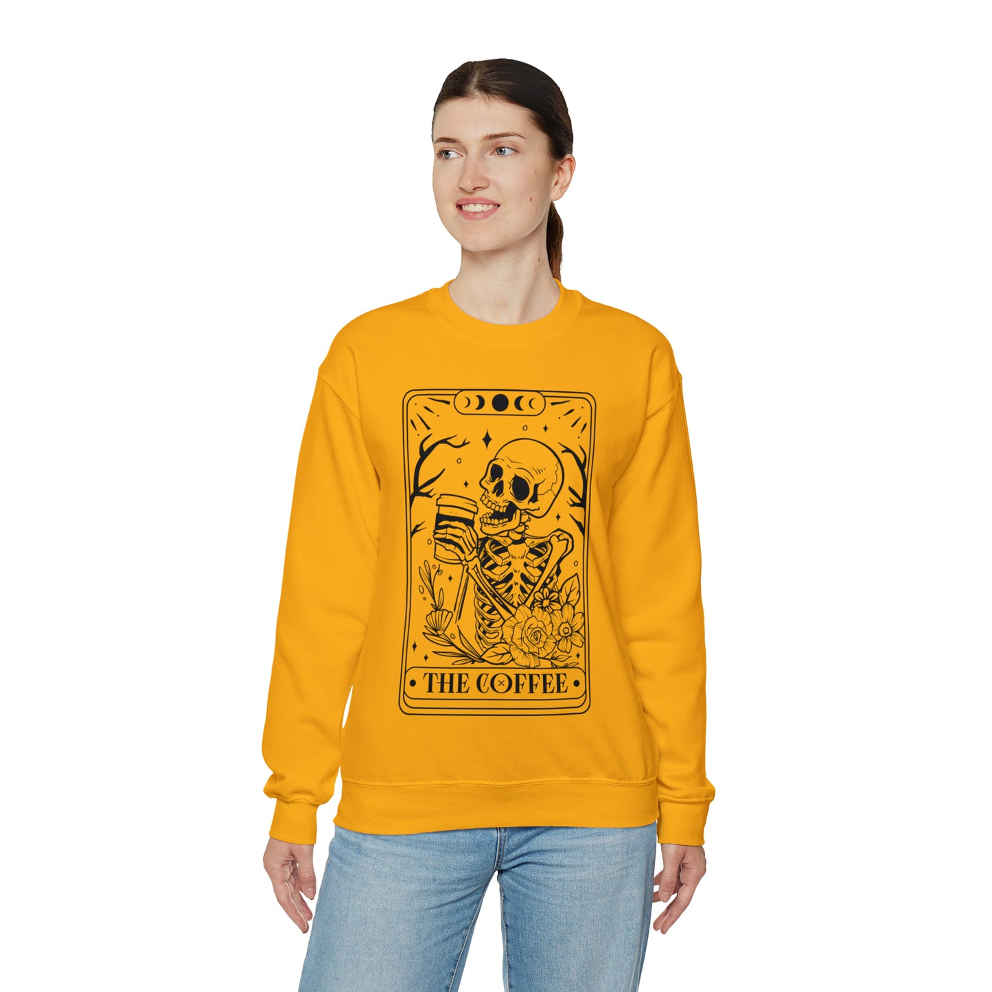 The Coffee Tarot Card Unisex Heavy Blend™ Crewneck Sweatshirt