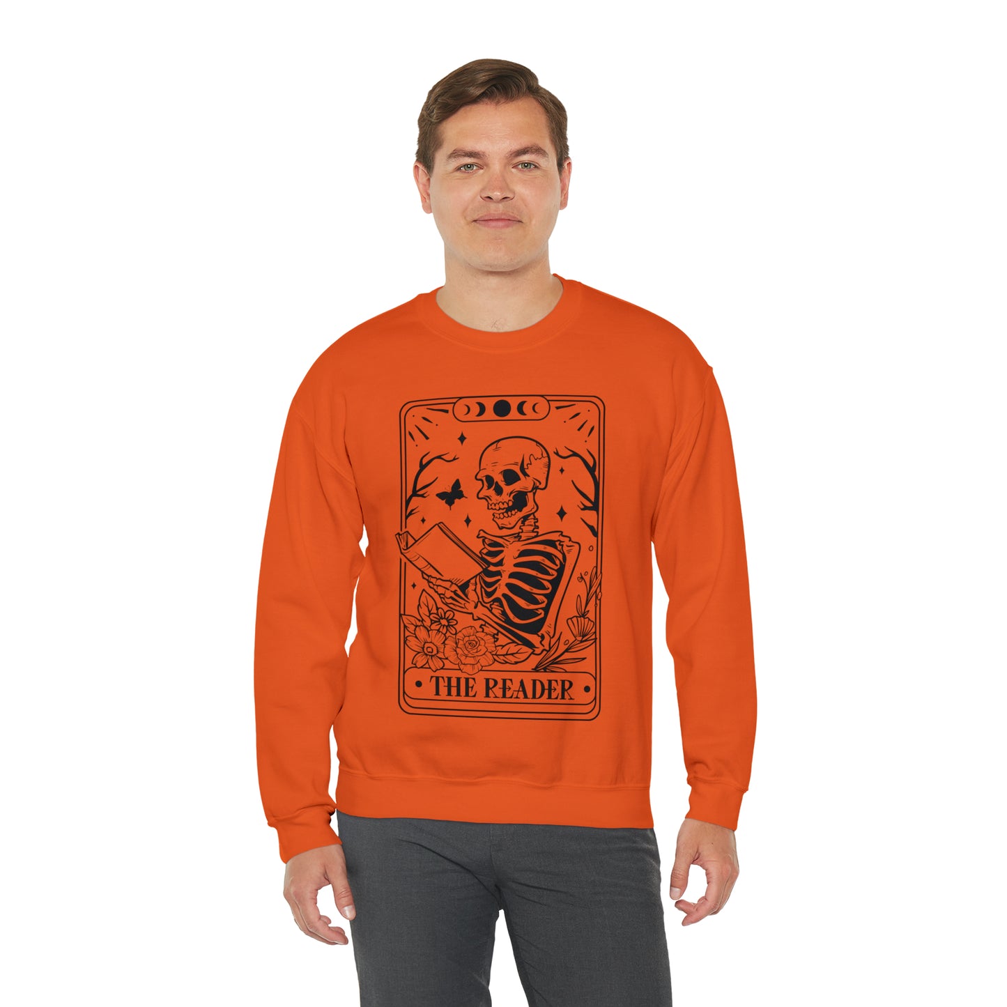 The Reader Tarot Card Unisex Heavy Blend™ Crewneck Sweatshirt