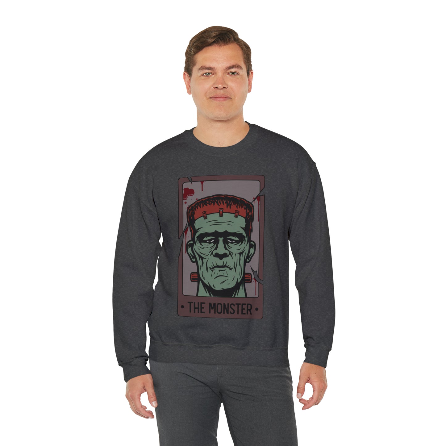 The Monster Tarot Card Unisex Heavy Blend™ Crewneck Sweatshirt