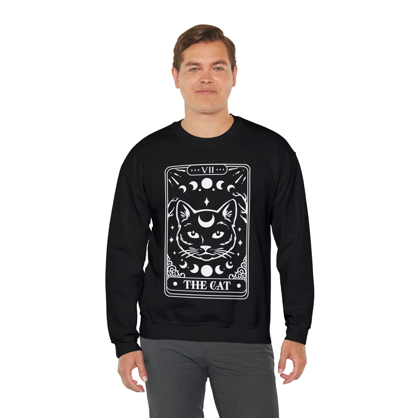 The Cat Tarot Card Unisex Heavy Blend™ Crewneck Sweatshirt