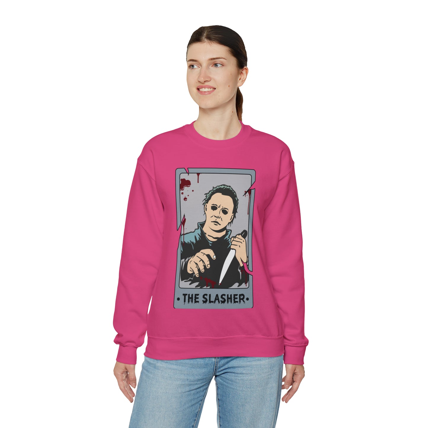 The Slasher Tarot Card Unisex Heavy Blend™ Crewneck Sweatshirt
