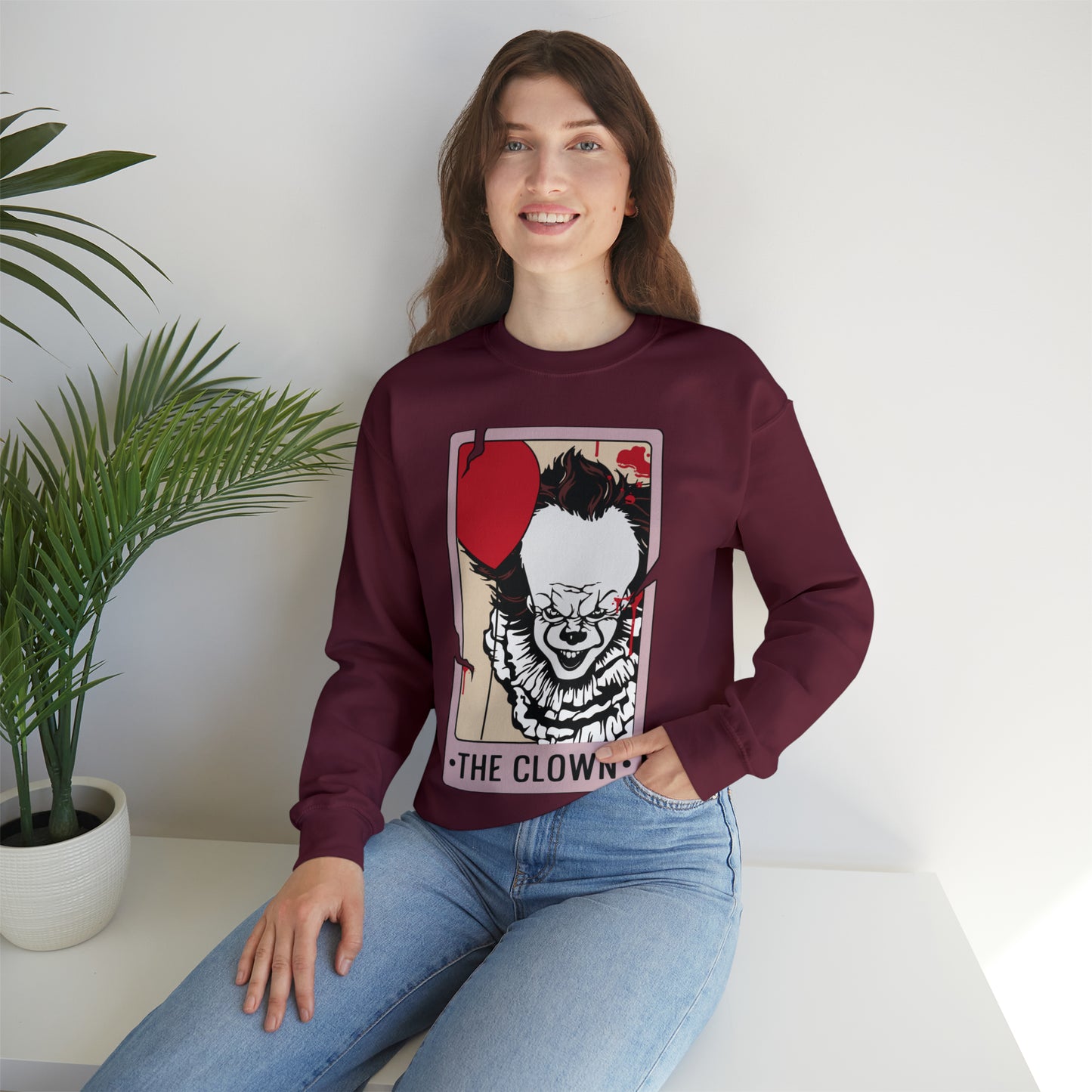 The Clown Tarot Card Unisex Heavy Blend™ Crewneck Sweatshirt