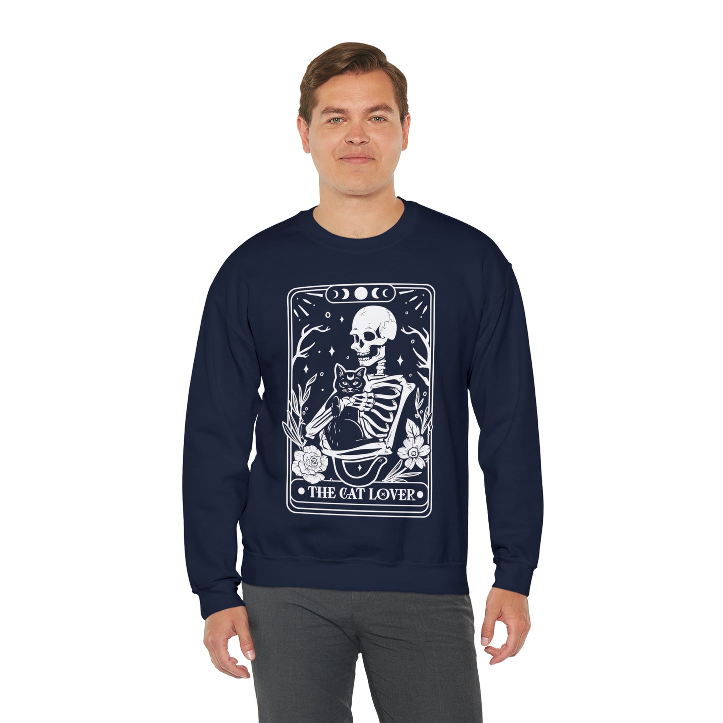 The Cat Lover Tarot Card Unisex Heavy Blend™ Crewneck Sweatshirt