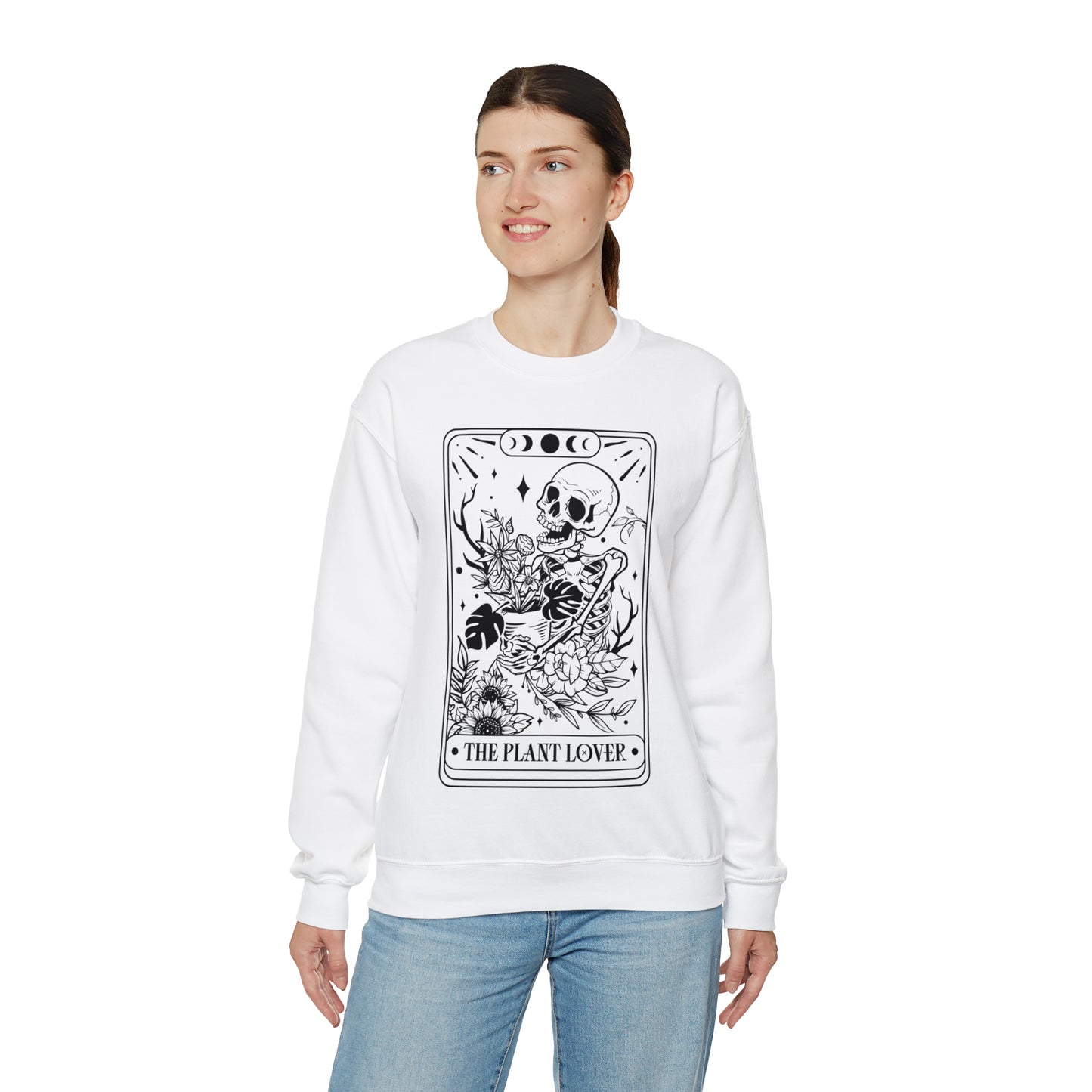 The Plant Lover Tarot Card Unisex Heavy Blend™ Crewneck Sweatshirt