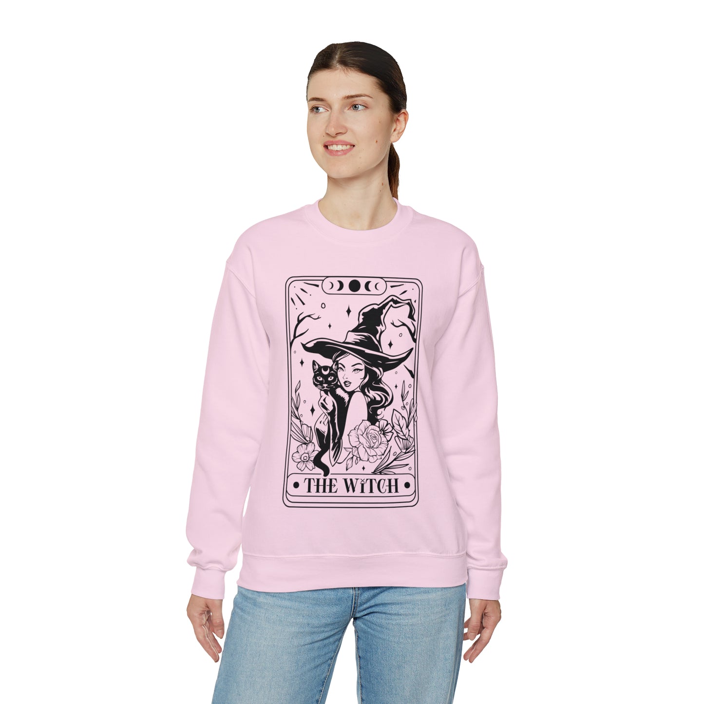 The Witch Tarot Card Unisex Heavy Blend™ Crewneck Sweatshirt