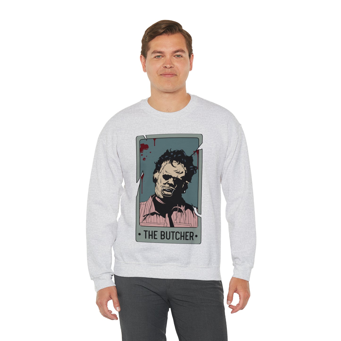 The Butcher Tarot Card Unisex Heavy Blend™ Crewneck Sweatshirt