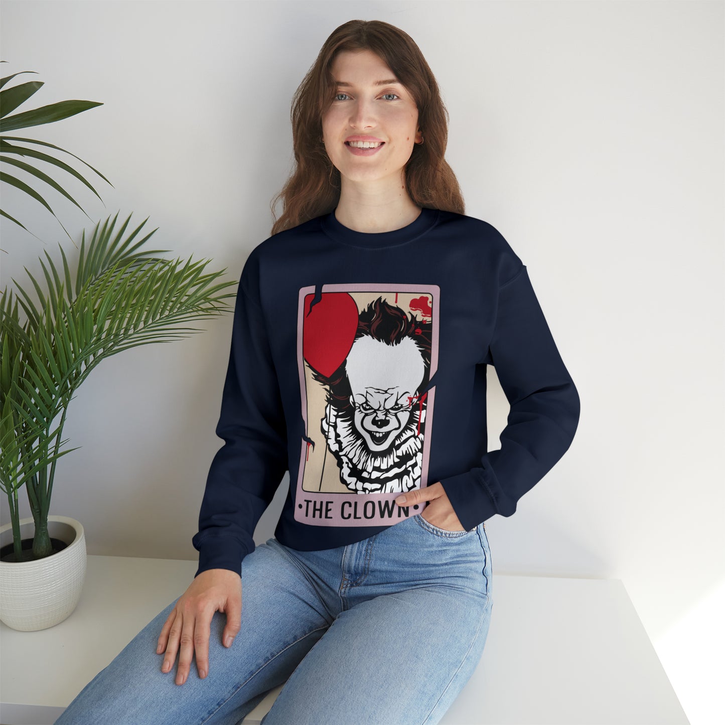 The Clown Tarot Card Unisex Heavy Blend™ Crewneck Sweatshirt