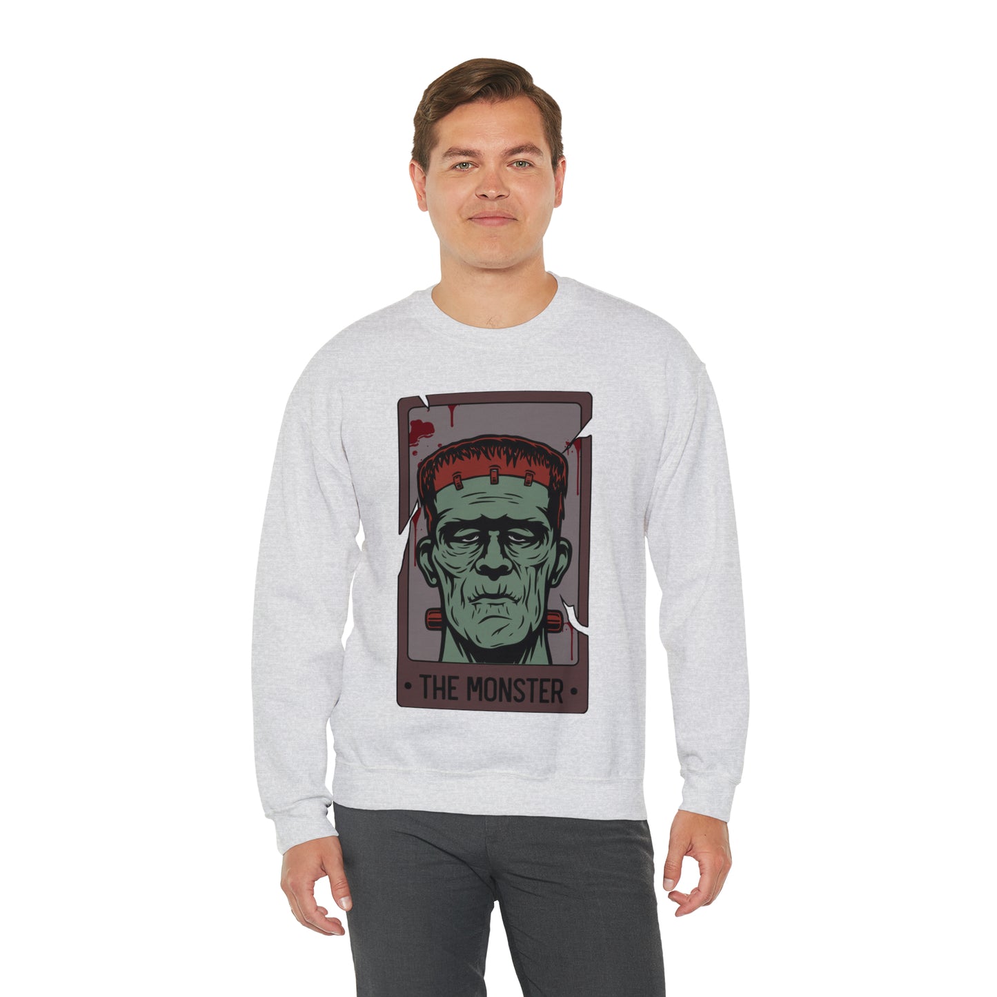 The Monster Tarot Card Unisex Heavy Blend™ Crewneck Sweatshirt