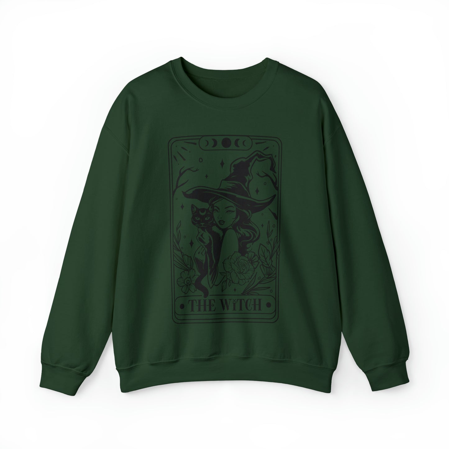 The Witch Tarot Card Unisex Heavy Blend™ Crewneck Sweatshirt