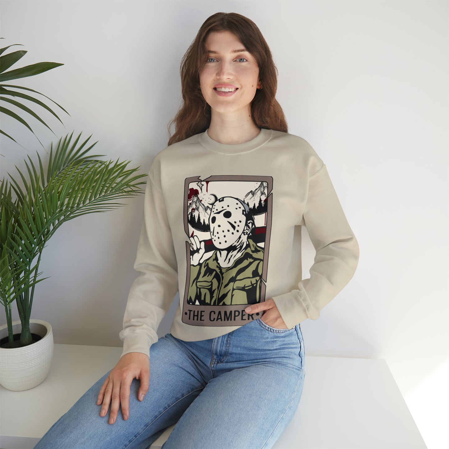 The Camper Tarot Card Unisex Heavy Blend™ Crewneck Sweatshirt