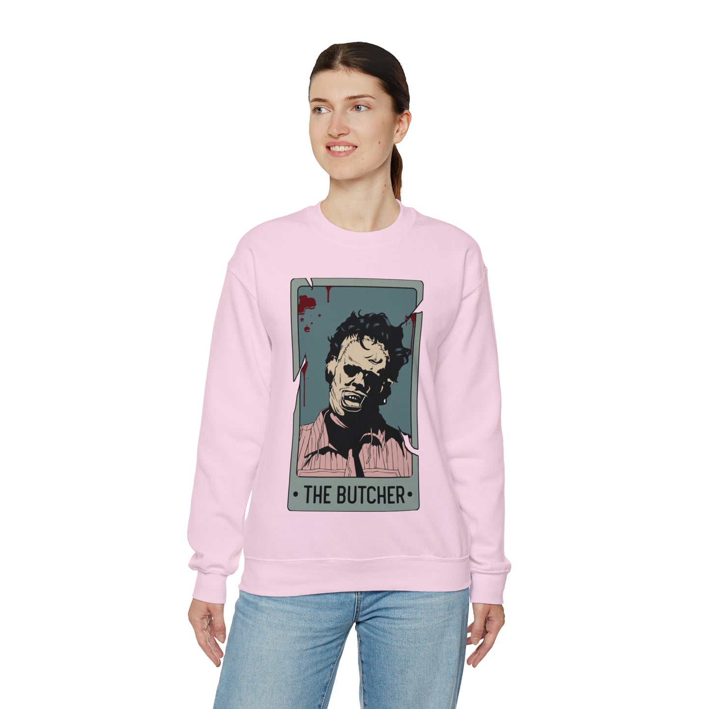 The Butcher Tarot Card Unisex Heavy Blend™ Crewneck Sweatshirt