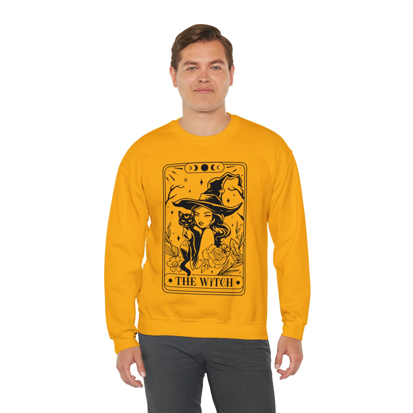 The Witch Tarot Card Unisex Heavy Blend™ Crewneck Sweatshirt