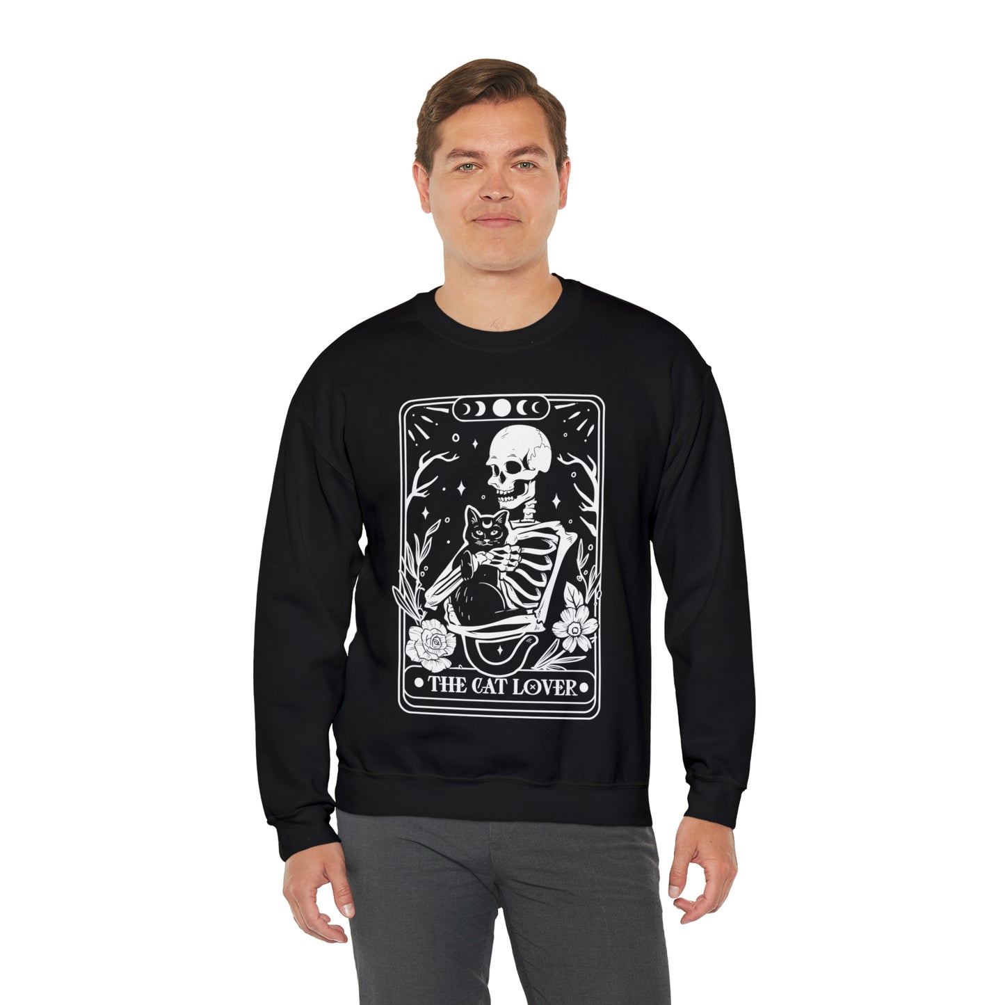 The Cat Lover Tarot Card Unisex Heavy Blend™ Crewneck Sweatshirt