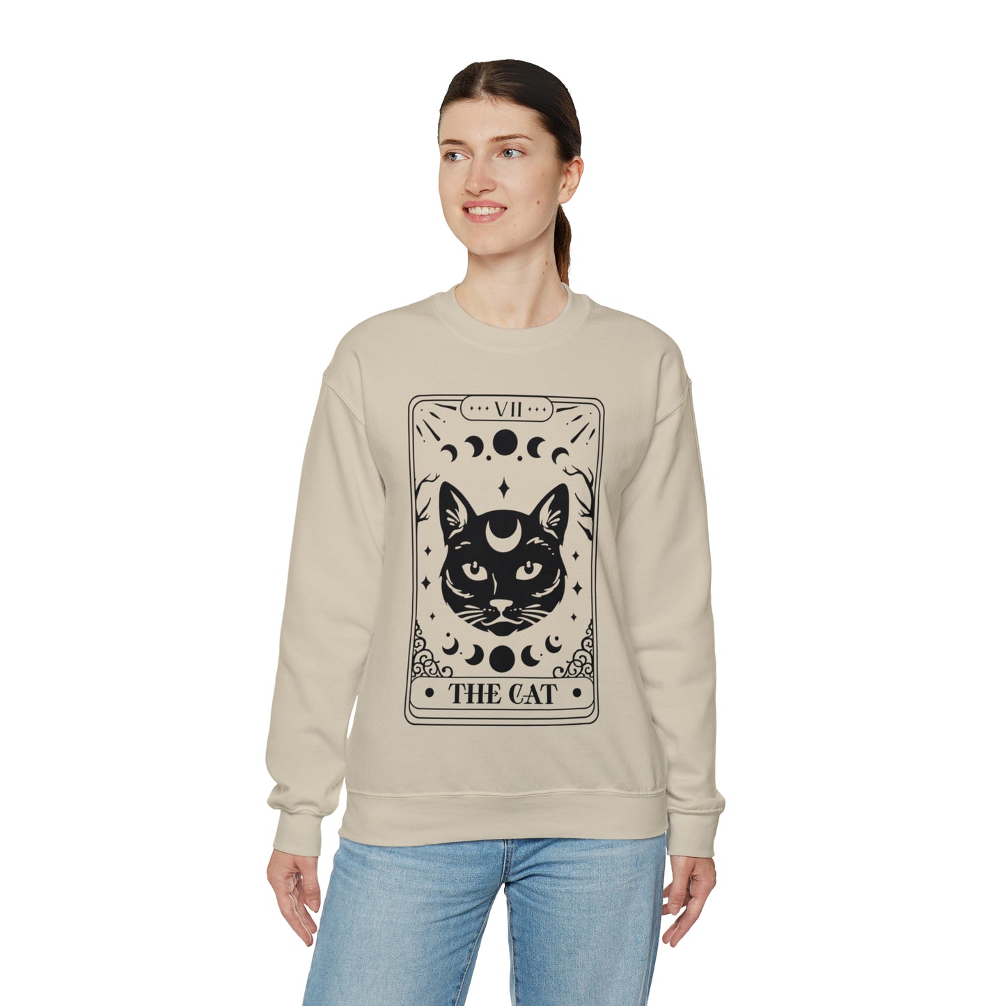 The Cat Tarot Card Unisex Heavy Blend™ Crewneck Sweatshirt