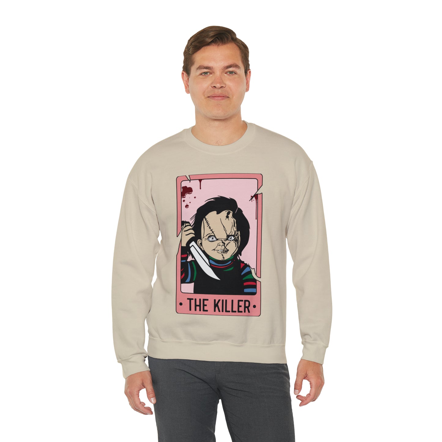 The Killer Tarot Card Unisex Heavy Blend™ Crewneck Sweatshirt