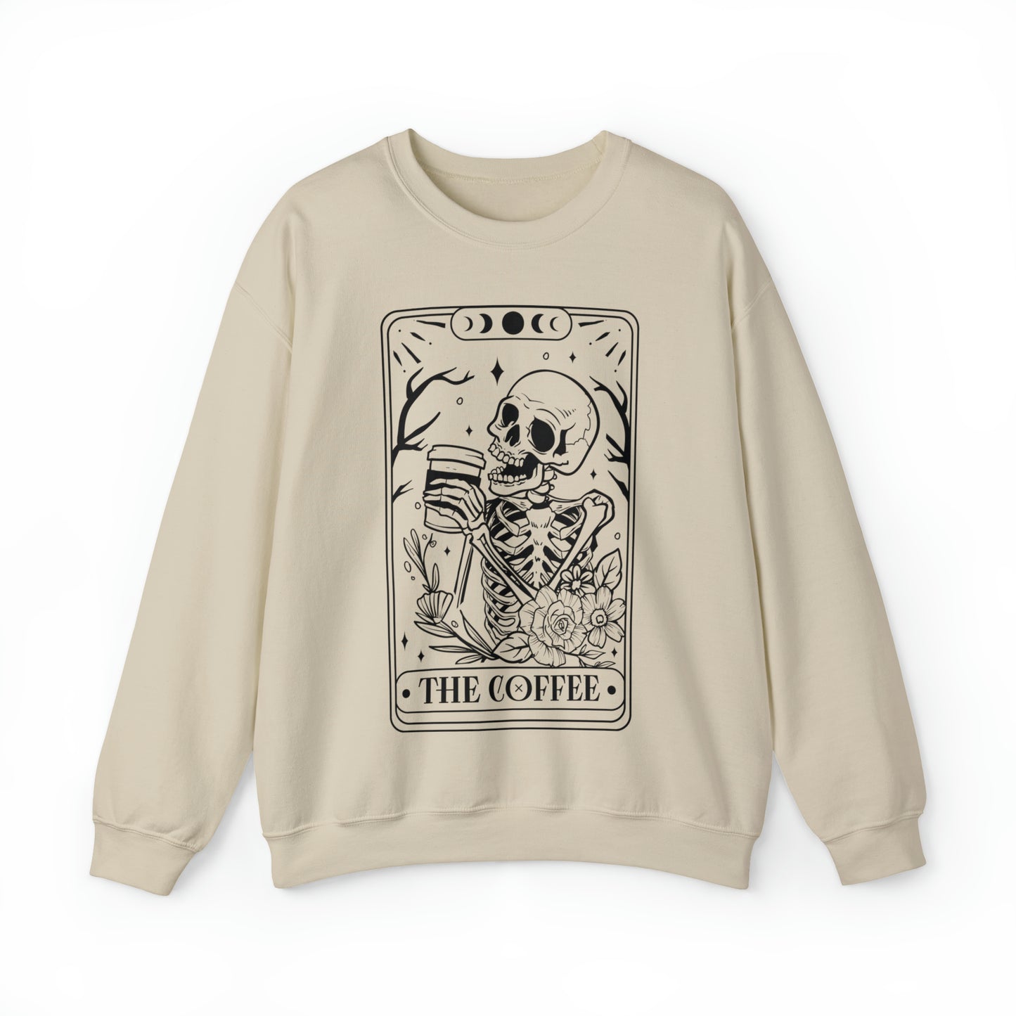 The Coffee Tarot Card Unisex Heavy Blend™ Crewneck Sweatshirt