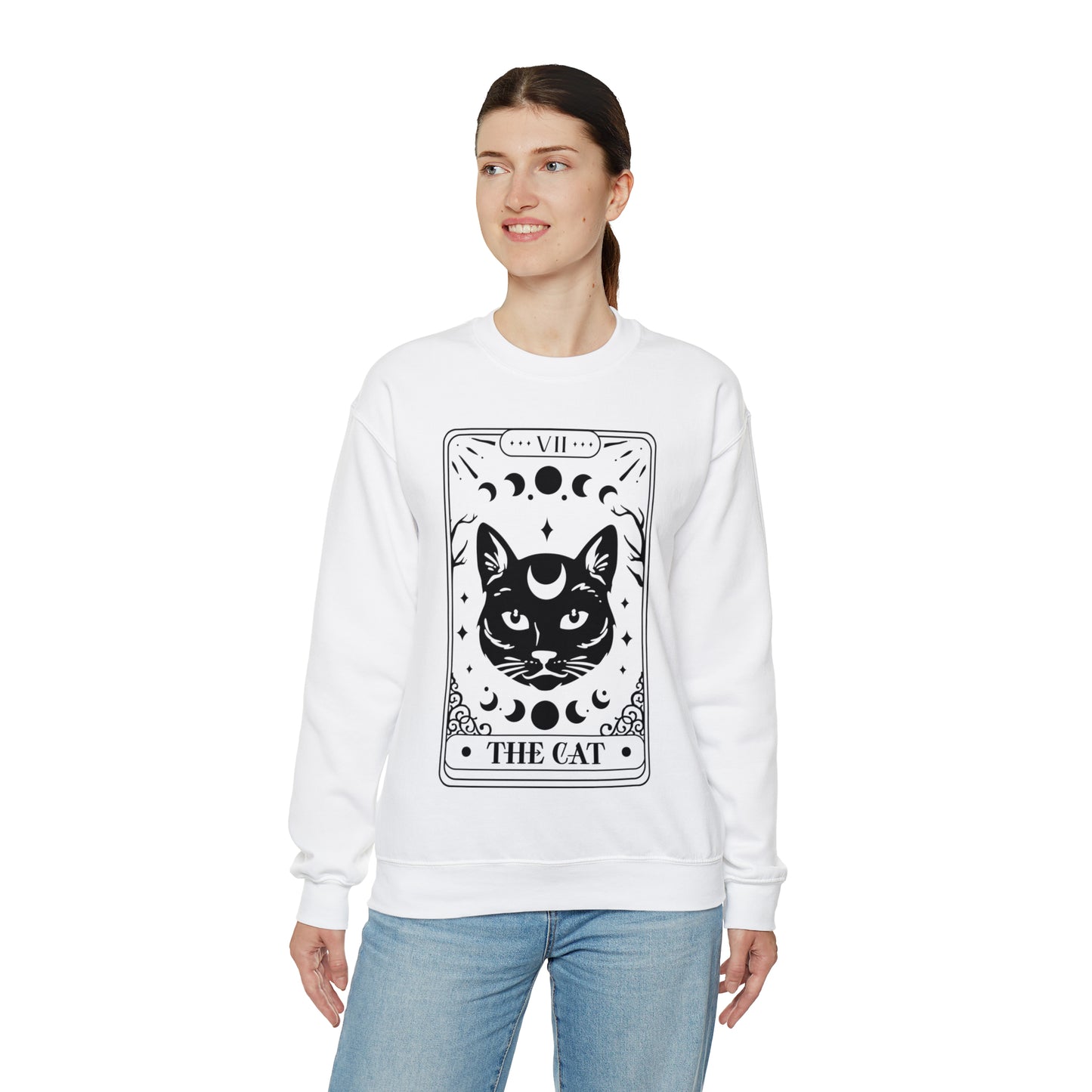 The Cat Tarot Card Unisex Heavy Blend™ Crewneck Sweatshirt
