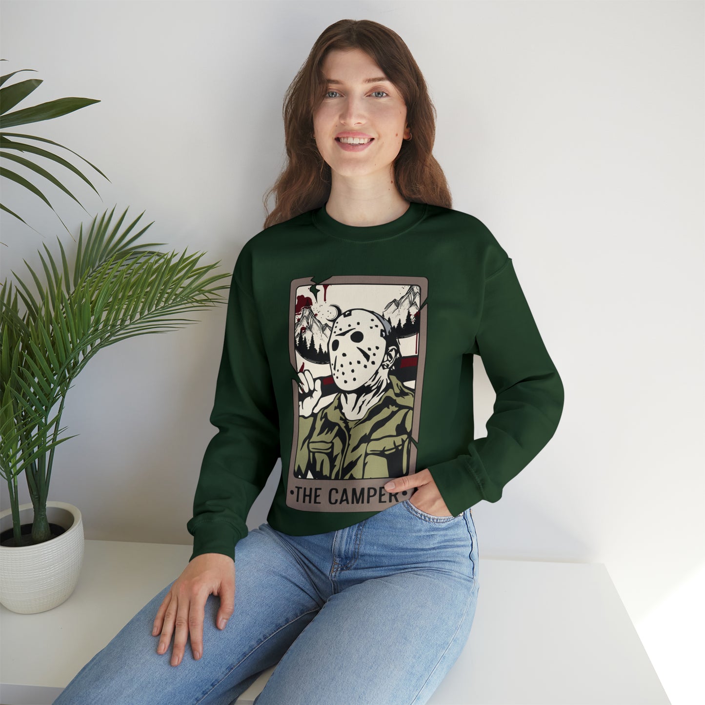 The Camper Tarot Card Unisex Heavy Blend™ Crewneck Sweatshirt