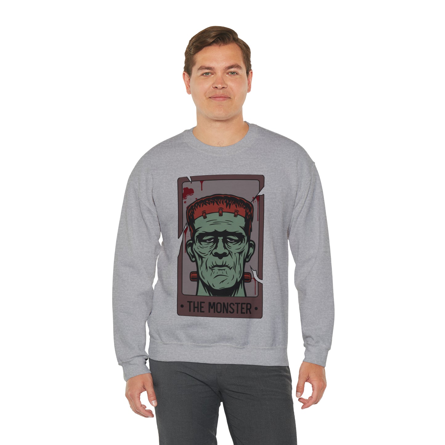 The Monster Tarot Card Unisex Heavy Blend™ Crewneck Sweatshirt