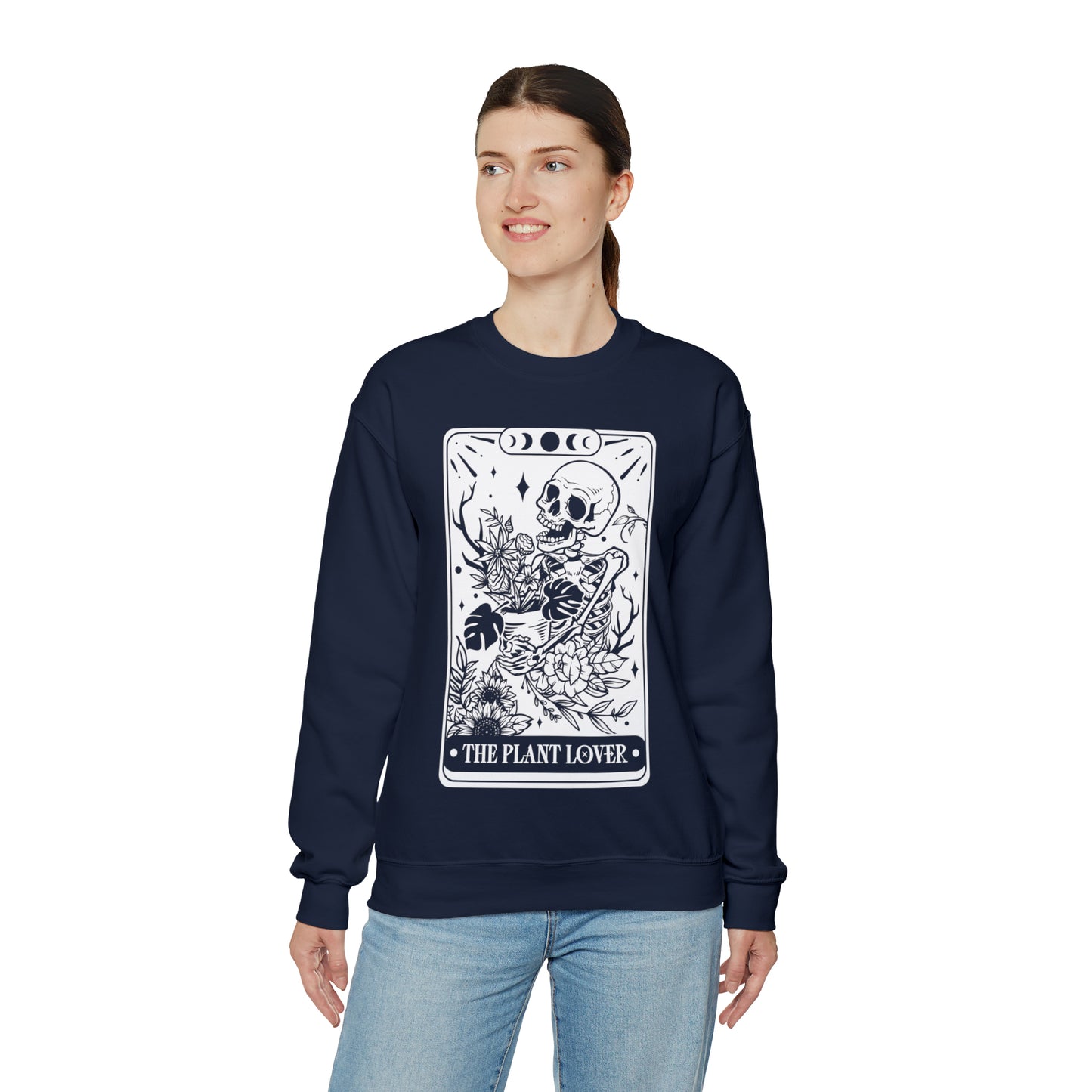 The Plant Lover Tarot Card Unisex Heavy Blend™ Crewneck Sweatshirt