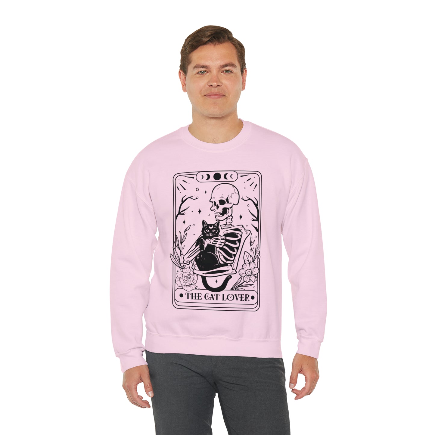 The Cat Lover Tarot Card Unisex Heavy Blend™ Crewneck Sweatshirt