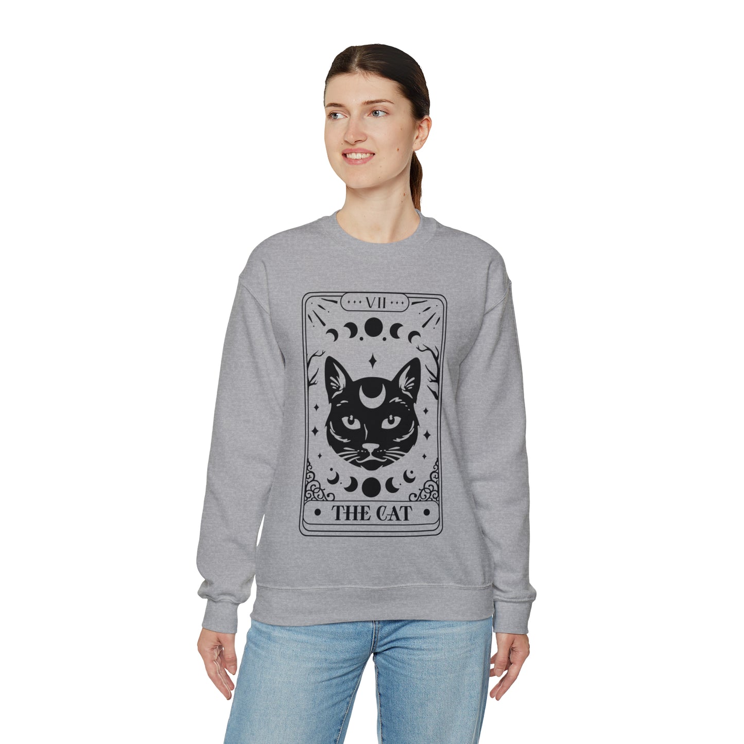 The Cat Tarot Card Unisex Heavy Blend™ Crewneck Sweatshirt