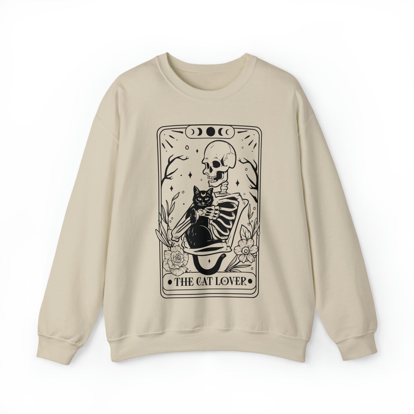 The Cat Lover Tarot Card Unisex Heavy Blend™ Crewneck Sweatshirt