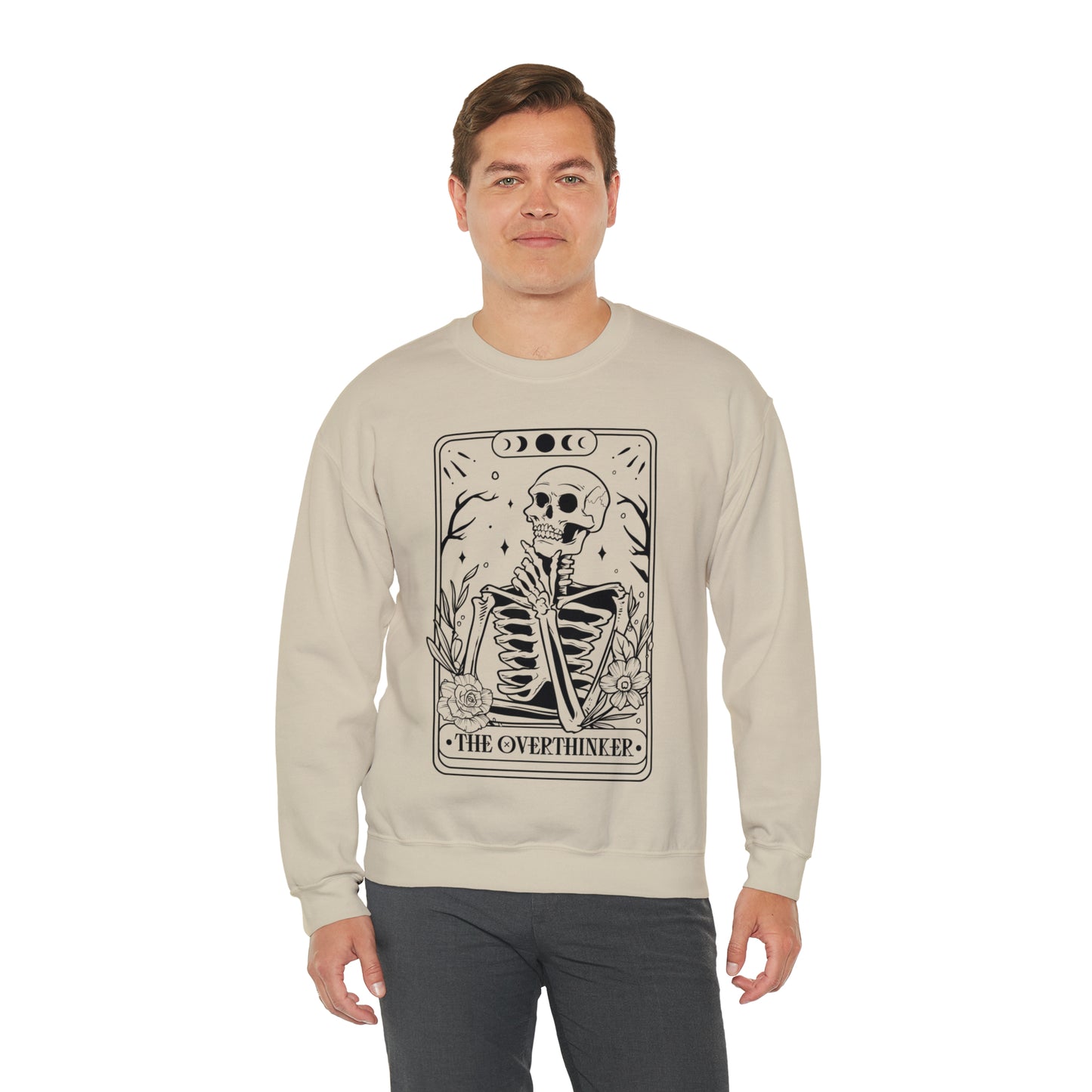 The Overthinker Tarot Card Unisex Heavy Blend™ Crewneck Sweatshirt