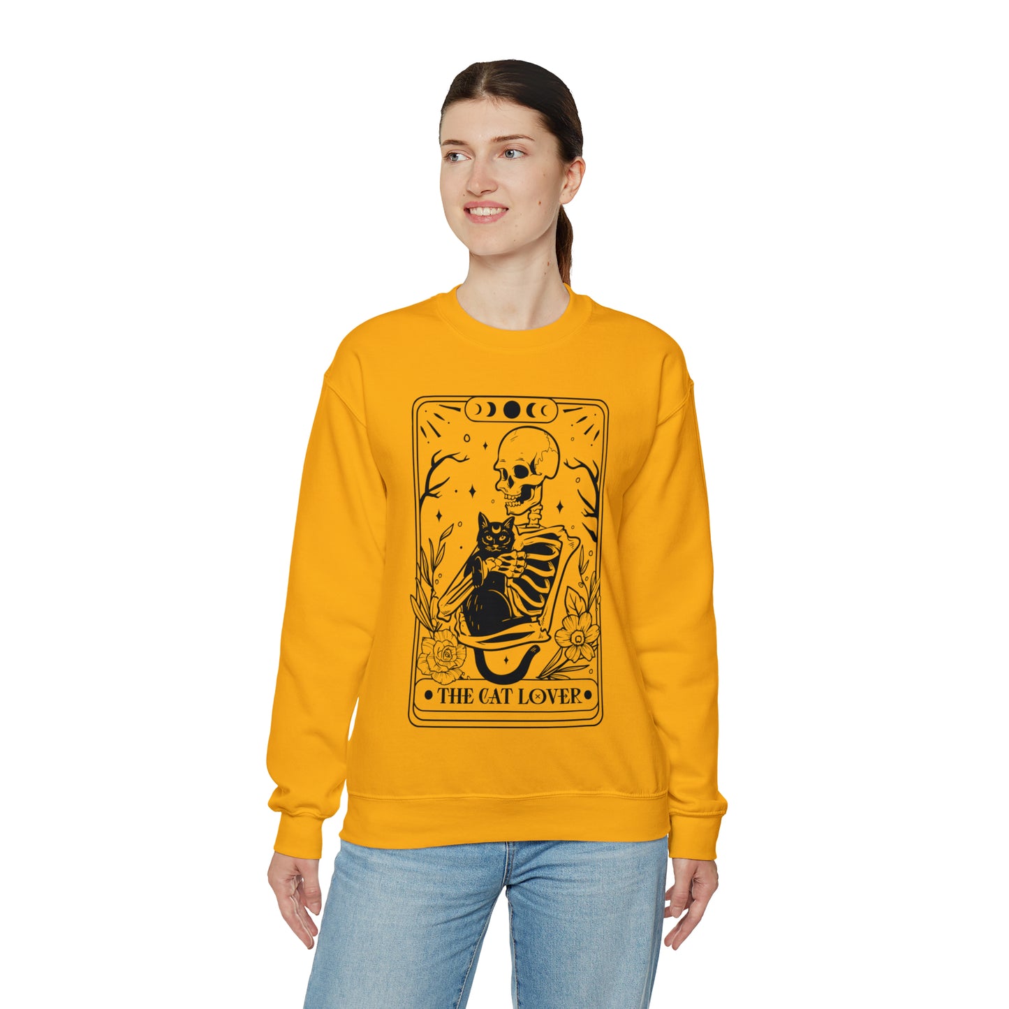 The Cat Lover Tarot Card Unisex Heavy Blend™ Crewneck Sweatshirt