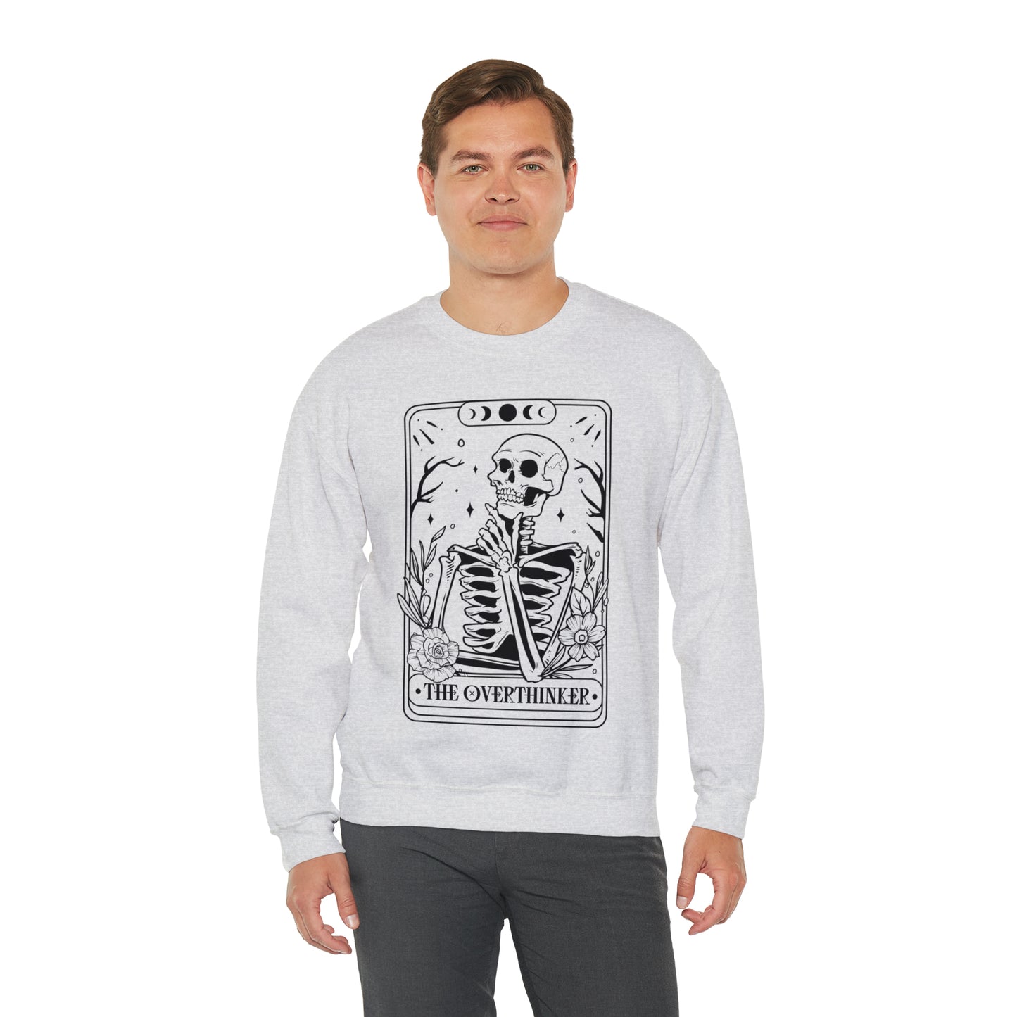 The Overthinker Tarot Card Unisex Heavy Blend™ Crewneck Sweatshirt