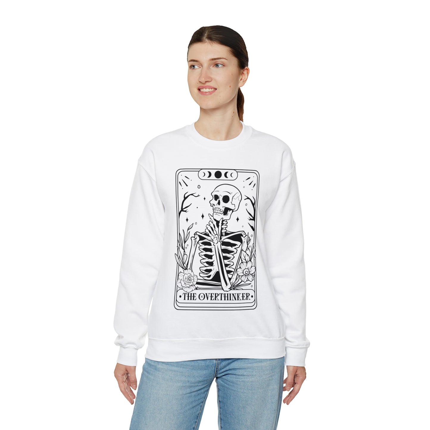 The Overthinker Tarot Card Unisex Heavy Blend™ Crewneck Sweatshirt