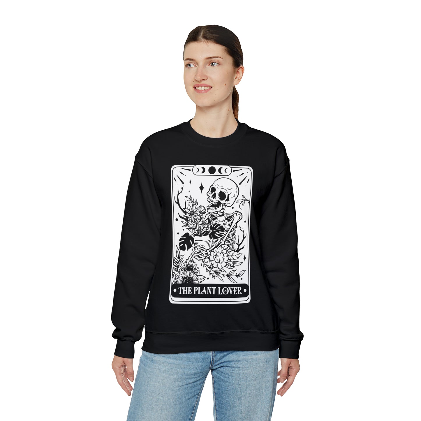 The Plant Lover Tarot Card Unisex Heavy Blend™ Crewneck Sweatshirt