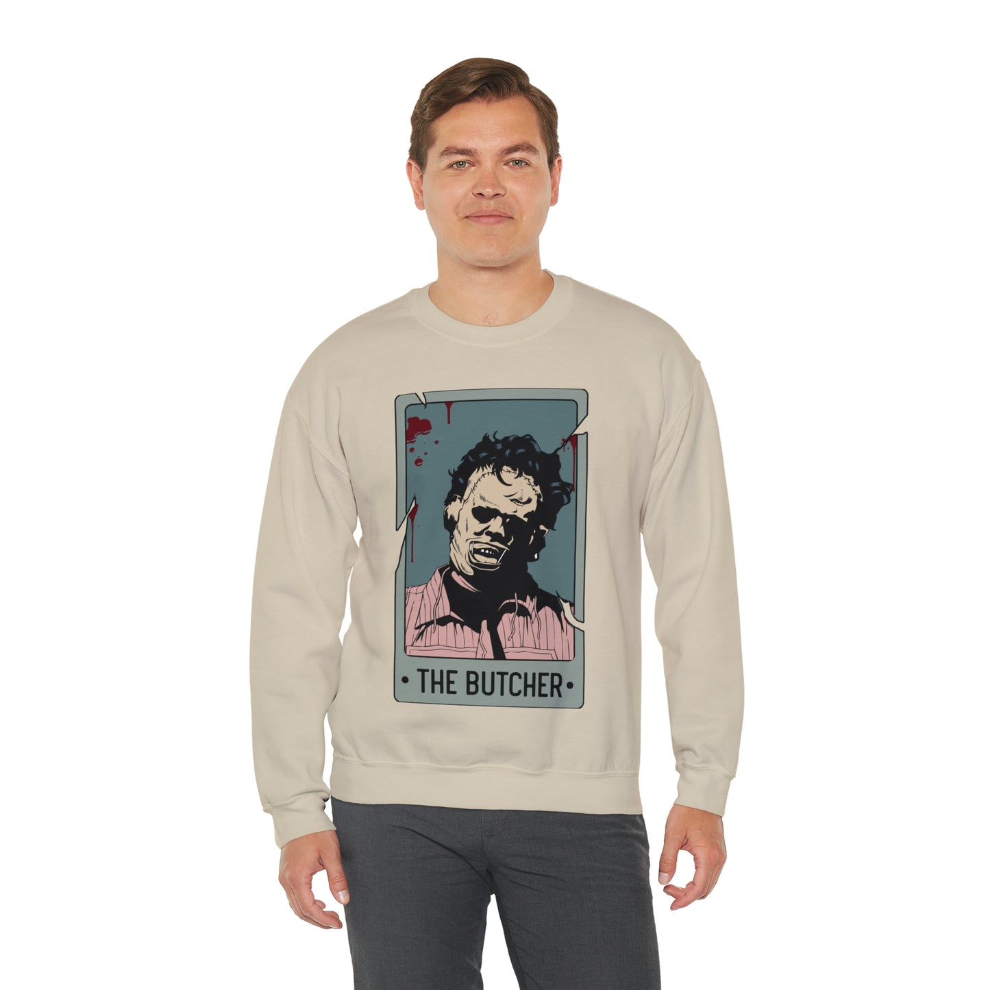 The Butcher Tarot Card Unisex Heavy Blend™ Crewneck Sweatshirt