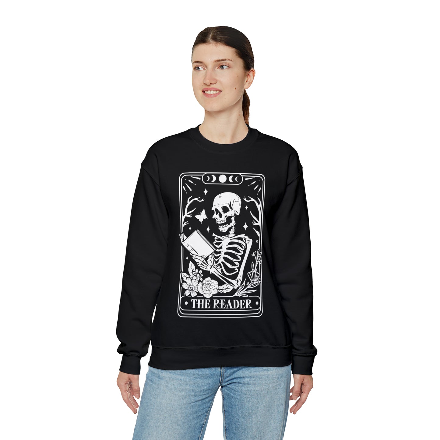 The Reader Tarot Card Unisex Heavy Blend™ Crewneck Sweatshirt