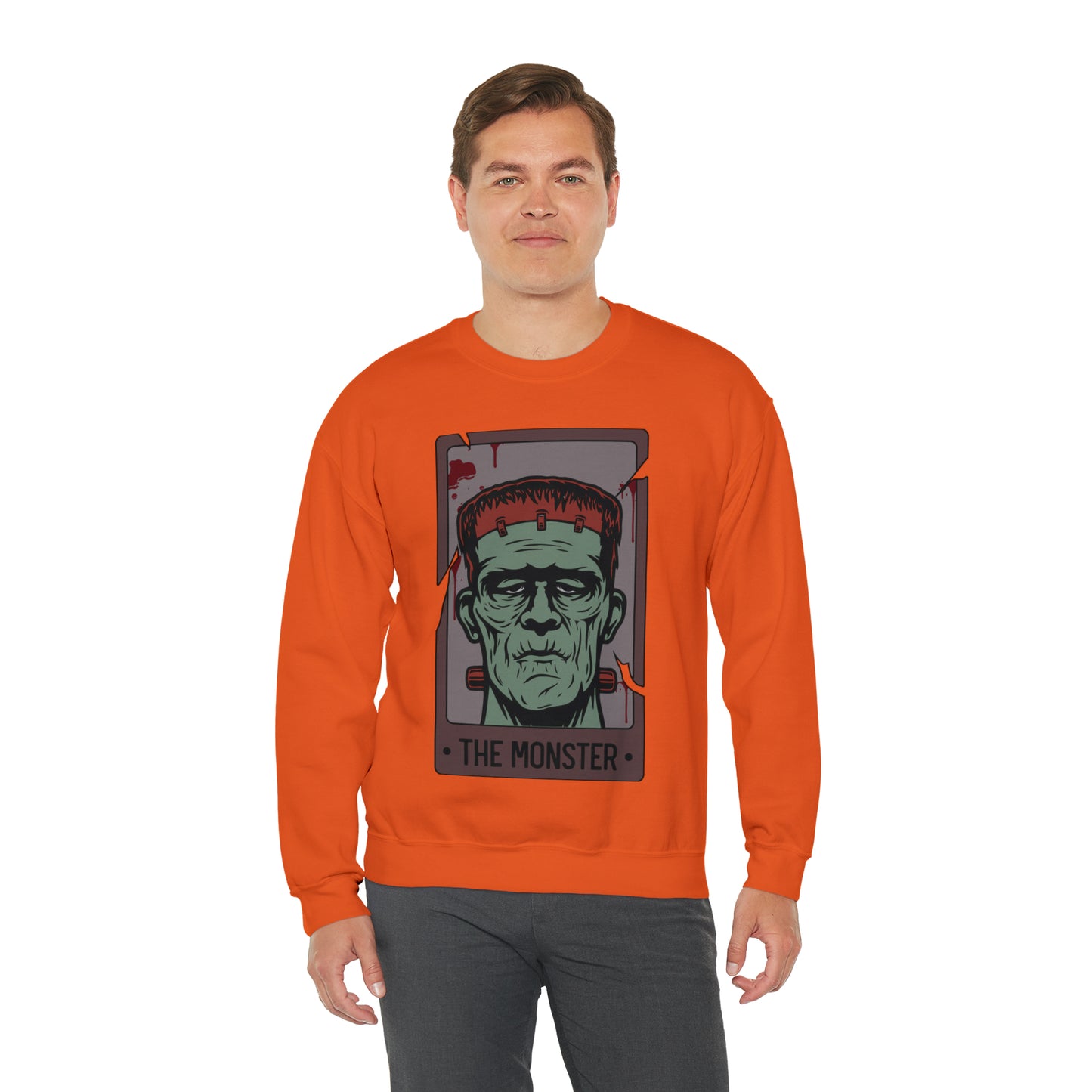 The Monster Tarot Card Unisex Heavy Blend™ Crewneck Sweatshirt