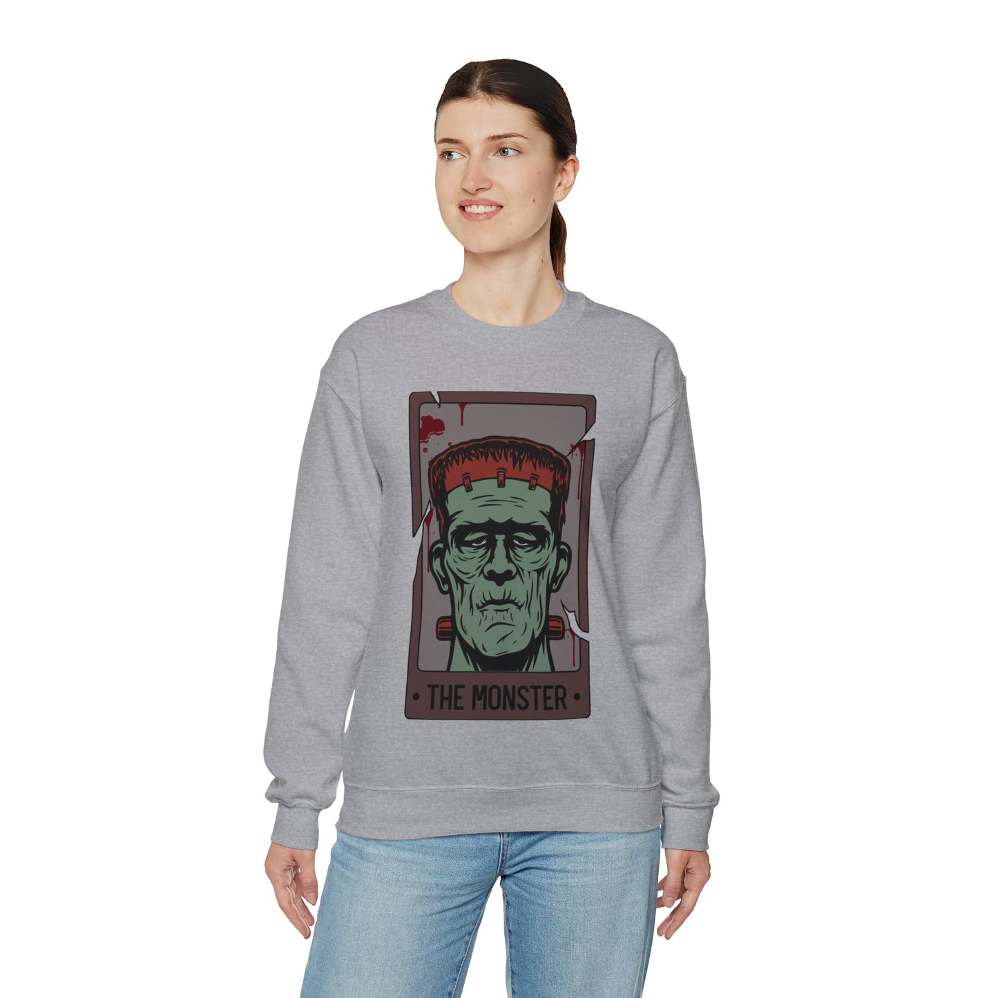 The Monster Tarot Card Unisex Heavy Blend™ Crewneck Sweatshirt