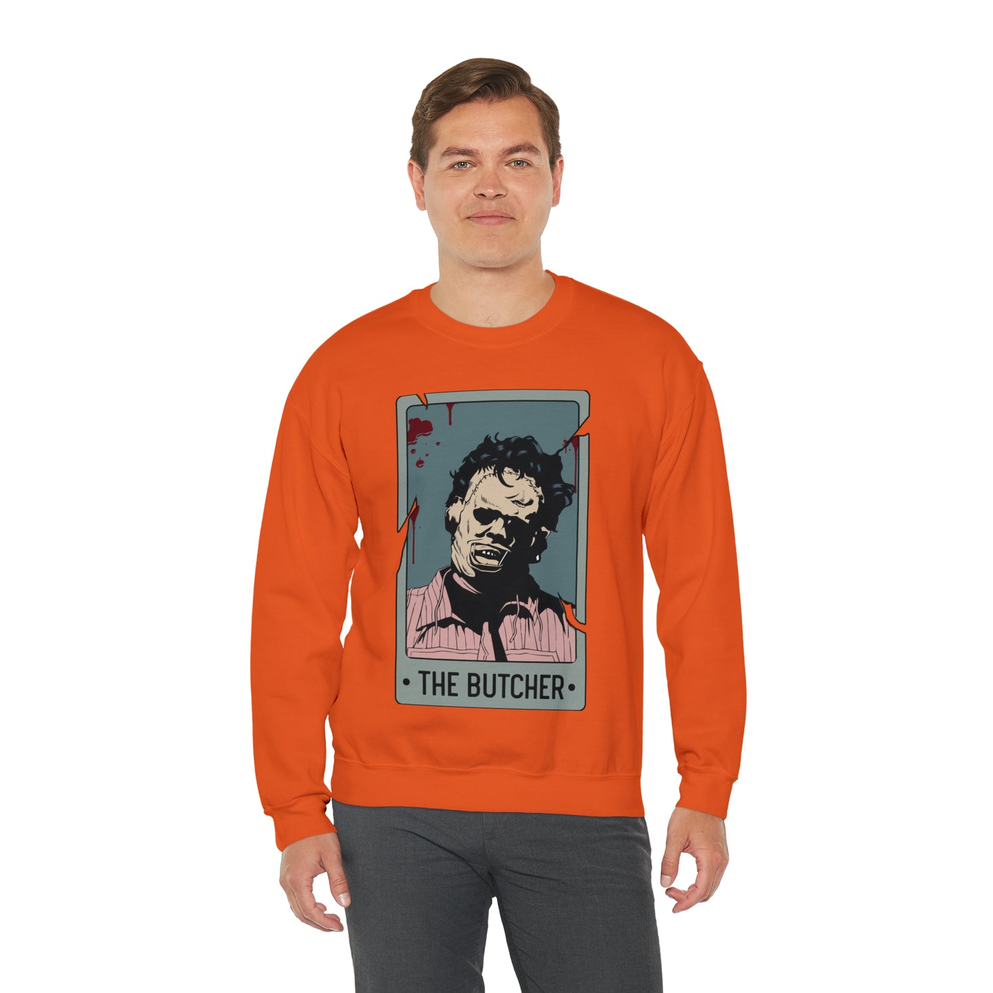The Butcher Tarot Card Unisex Heavy Blend™ Crewneck Sweatshirt