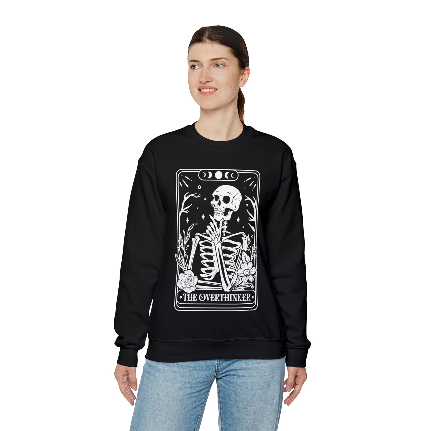 The Overthinker Tarot Card Unisex Heavy Blend™ Crewneck Sweatshirt