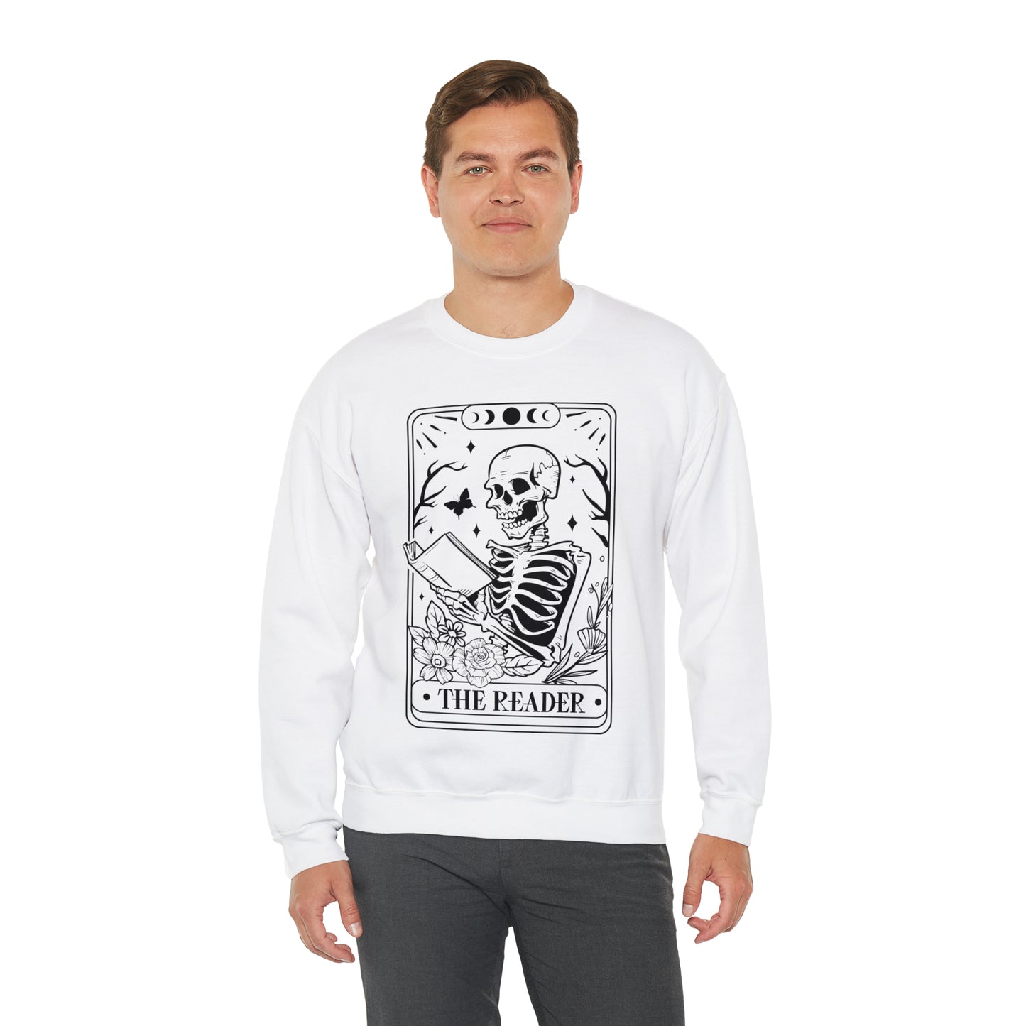 The Reader Tarot Card Unisex Heavy Blend™ Crewneck Sweatshirt