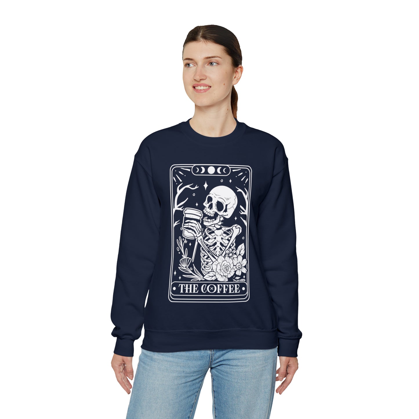 The Coffee Tarot Card Unisex Heavy Blend™ Crewneck Sweatshirt