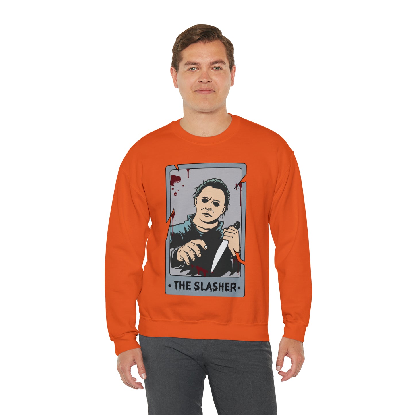 The Slasher Tarot Card Unisex Heavy Blend™ Crewneck Sweatshirt