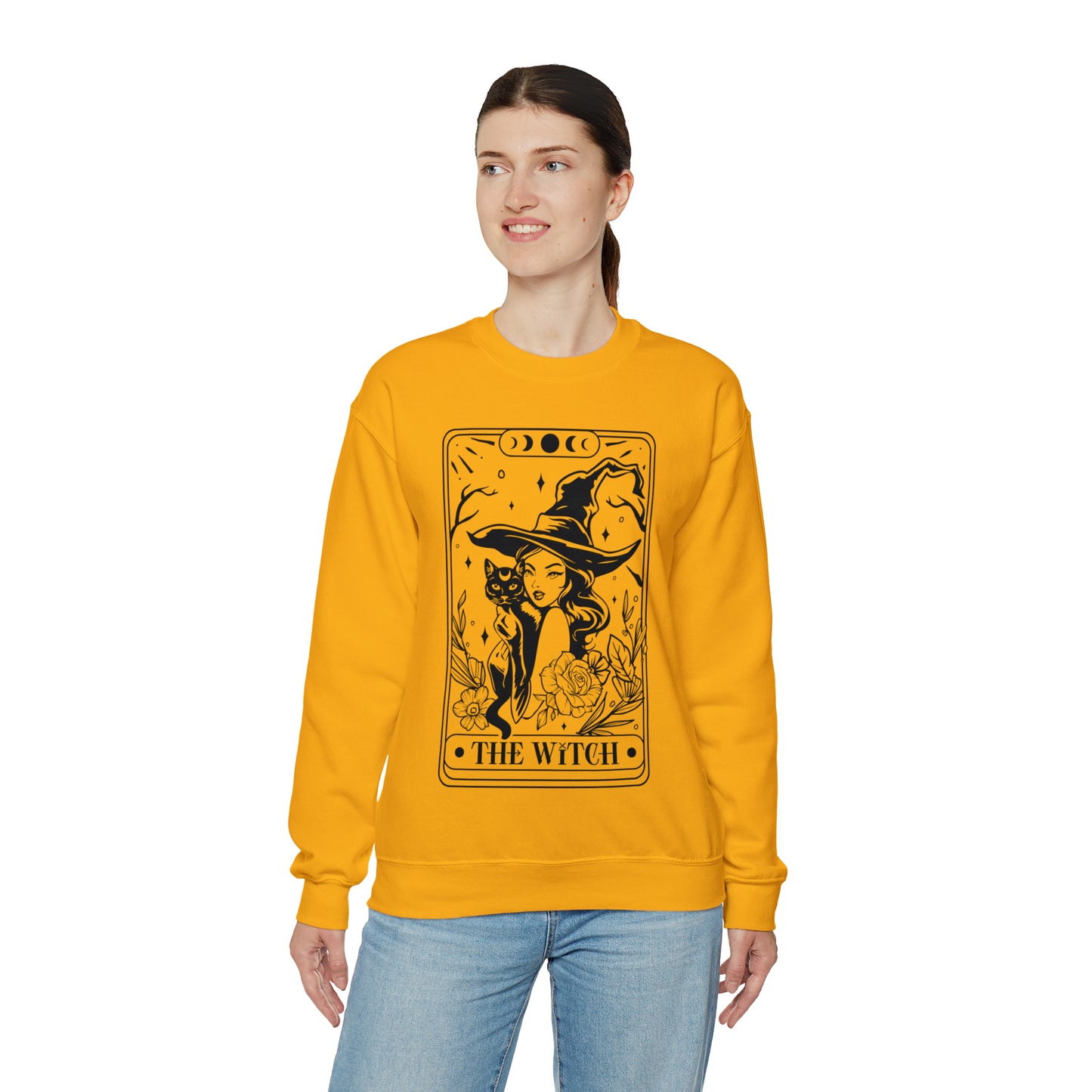 The Witch Tarot Card Unisex Heavy Blend™ Crewneck Sweatshirt