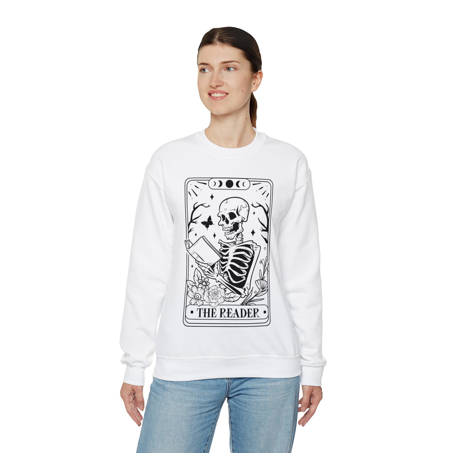 The Reader Tarot Card Unisex Heavy Blend™ Crewneck Sweatshirt