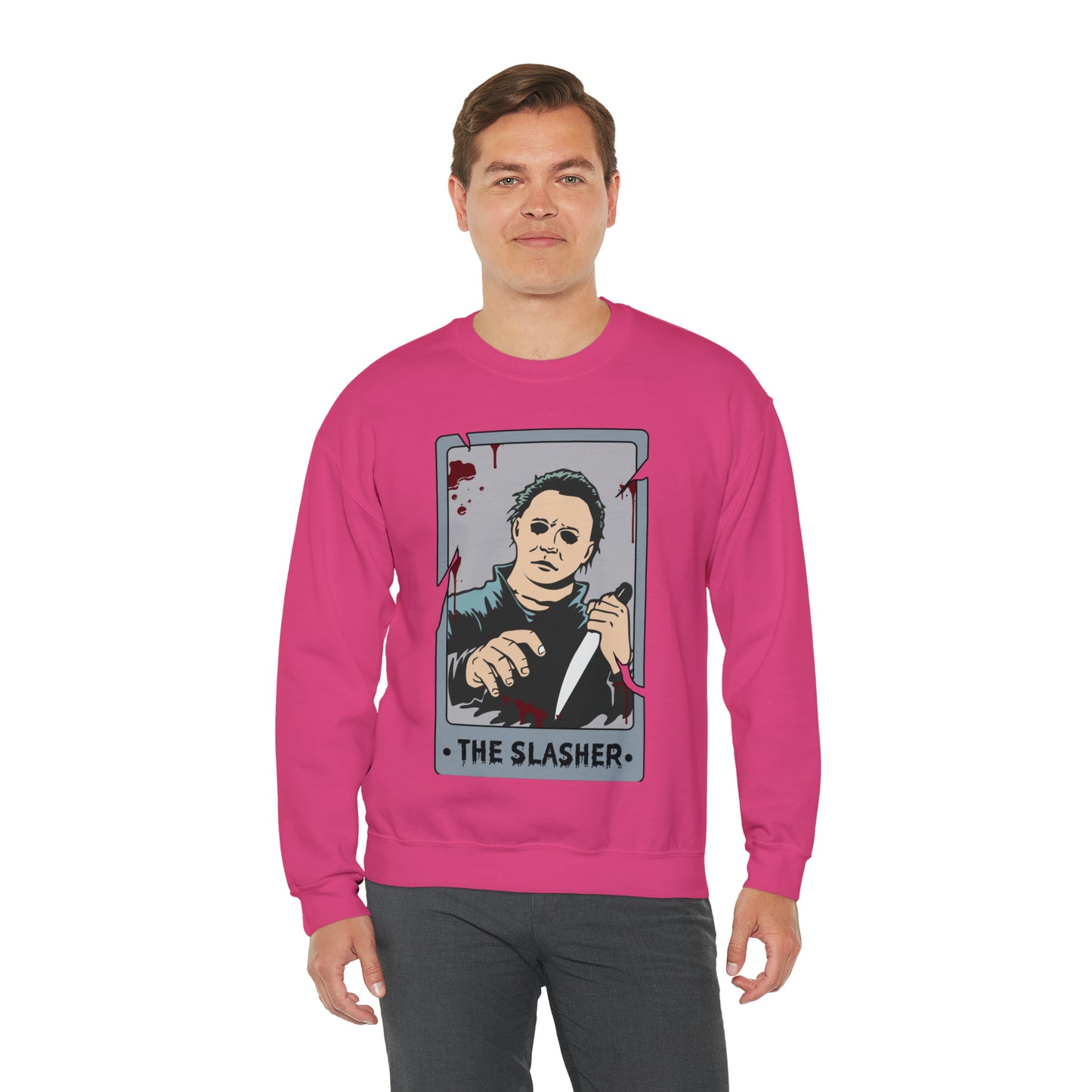 The Slasher Tarot Card Unisex Heavy Blend™ Crewneck Sweatshirt